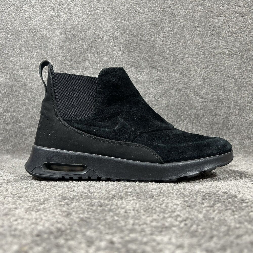 Nike Air Max Thea Chelsea Mid 859550-002 Women’s Size 9 Black Suede Ankle Boots